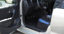 2 459 р. Накладки на порожки автомобиля RA Volkswagen Polo 5 хэтчбек дорестайлинг (2009-2015)  с доставкой в г. Пермь. Увеличить фотографию 3