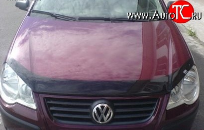 4 599 р. Дефлектор капота NovLine (седан, хетчбек)  Volkswagen Polo  9N1 (2005-2009) рестайлинг седан, рестайлинг, хэтчбэк 5 дв.  с доставкой в г. Пермь