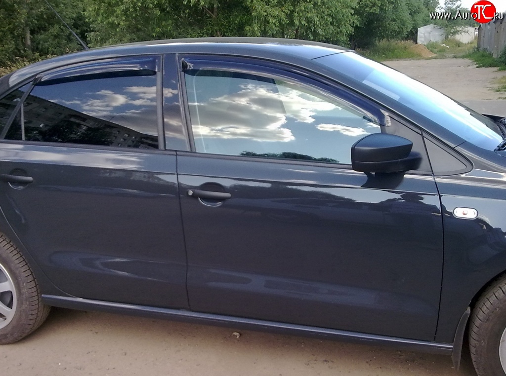 3 199 р. Дефлекторы окон (ветровики) Novline 4 шт. Volkswagen Polo 5 хэтчбек рестайлинг (2015-2020)  с доставкой в г. Пермь