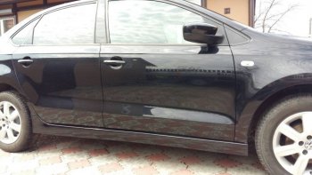 2 499 р. Пороги накладки Centre Tuning  Volkswagen Polo  5 (2009-2020) седан дорестайлинг, седан рестайлинг (Неокрашенные)  с доставкой в г. Пермь. Увеличить фотографию 3