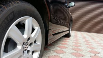 2 499 р. Пороги накладки Centre Tuning  Volkswagen Polo  5 (2009-2020) седан дорестайлинг, седан рестайлинг (Неокрашенные)  с доставкой в г. Пермь. Увеличить фотографию 4