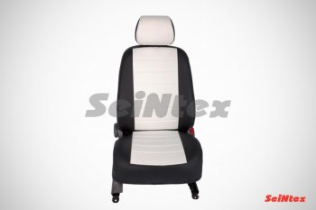 5 999 р. Чехлы на сиденья из экокожи Seintex (экокожа)  Volkswagen Polo  5 (2009-2015) седан дорестайлинг (Спинка 40/60, цвет черный/черный)  с доставкой в г. Пермь. Увеличить фотографию 2
