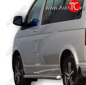 32 999 р. Защита порогов ТехноСфера (Техно Сфера) (нержавейка, 63.5 mm) Volkswagen Transporter T5 рестайлинг (2009-2015)  с доставкой в г. Пермь