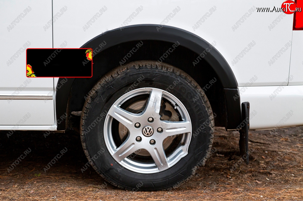 2 939 р. Накладка колесной арки RA (задняя левая) Volkswagen Transporter T5 рестайлинг (2009-2015) (Поверхность глянец под покраску, Неокрашенная)  с доставкой в г. Пермь