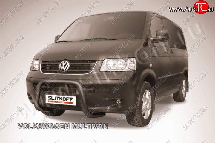 20 999 р. Кенгурятник d57 низкий мини Volkswagen Transporter T5 дорестайлинг (2003-2009) (Цвет: серебристый)  с доставкой в г. Пермь