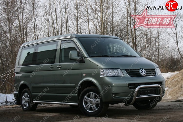 12 959 р. Защита переднего бампера Souz-96 (d60)  Volkswagen Transporter  T5 (2003-2015) дорестайлинг, рестайлинг  с доставкой в г. Пермь
