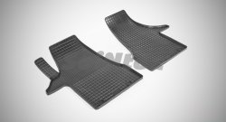 Износостойкие коврики в салон с рисунком Сетка SeiNtex Premium 2 шт. (резина) Volkswagen Transporter  T5 (2003-2009) дорестайлинг
