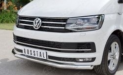 17 499 р. Защита переднего бампера (Ø63 мм, нержавейка) SLITKOFF Volkswagen Caravelle T6 дорестайлинг (2015-2019)  с доставкой в г. Пермь. Увеличить фотографию 2