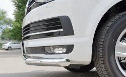 17 499 р. Защита переднего бампера (Ø63 мм, нержавейка) SLITKOFF Volkswagen Caravelle T6 дорестайлинг (2015-2019)  с доставкой в г. Пермь. Увеличить фотографию 4