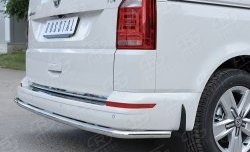 15 999 р. Защита заднего бампера (Ø42 мм, нержавейка, длинная версия) SLITKOFF Volkswagen Caravelle T6 дорестайлинг (2015-2019)  с доставкой в г. Пермь. Увеличить фотографию 3