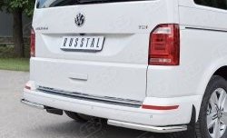 14 449 р. Защита заднего бампера (Ø42 мм, нержавейка, уголки) SLITKOFF Volkswagen Caravelle T6 дорестайлинг (2015-2019)  с доставкой в г. Пермь. Увеличить фотографию 3