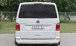 11 599 р. Защита заднего бампера (Ø75x42 мм, нержавейка, длинная база) Russtal Volkswagen Caravelle T6 дорестайлинг (2015-2019)  с доставкой в г. Пермь. Увеличить фотографию 4