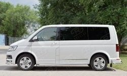13 549 р. Защита порогов из круглой трубы диаметром 63 мм (короткая база) SLITKOFF (правая защита) Volkswagen Multivan T6 дорестайлинг (2016-2019)  с доставкой в г. Пермь. Увеличить фотографию 2