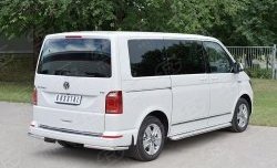 11 999 р. Защита заднего бампера (Ø42 мм, нержавейка, короткая база) SLITKOFF  Volkswagen Caravelle  T5 - Transporter ( T5,  T6)  с доставкой в г. Пермь. Увеличить фотографию 3