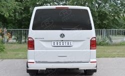 11 999 р. Защита заднего бампера (Ø42 мм, нержавейка, короткая база) SLITKOFF  Volkswagen Caravelle  T5 - Transporter ( T5,  T6)  с доставкой в г. Пермь. Увеличить фотографию 4