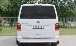 15 799 р. Защита заднего бампера (Ø63 мм, нержавейка, короткая база) SLITKOFF Volkswagen Caravelle T6 дорестайлинг (2015-2019)  с доставкой в г. Пермь. Увеличить фотографию 2