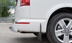 15 799 р. Защита заднего бампера (Ø63 мм, нержавейка, короткая база) SLITKOFF Volkswagen Caravelle T6 дорестайлинг (2015-2019)  с доставкой в г. Пермь. Увеличить фотографию 4