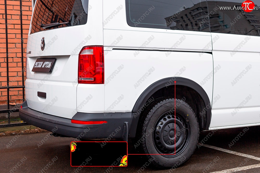 2 219 р. Накладка колесной арки RA (задняя правая) Volkswagen Transporter T6 дорестайлинг (2015-2019) (Поверхность глянец (под окраску), Неокрашенная)  с доставкой в г. Пермь