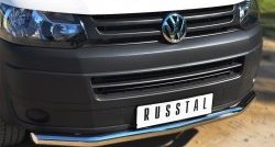 15 799 р. Одинарная защита переднего бампера диаметром 63 мм SLITKOFF  Volkswagen Transporter  T5 (2009-2015) рестайлинг  с доставкой в г. Пермь. Увеличить фотографию 2