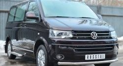 17 499 р. Одинарная защита переднего бампера диаметром 63 мм (Multivan-Caravelle) SLITKOFF Volkswagen Caravelle T5 рестайлинг (2009-2015)  с доставкой в г. Пермь. Увеличить фотографию 4