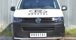 Одинарная защита переднего бампера диаметром 63 мм SLITKOFF Volkswagen Transporter  T5 (2009-2015) рестайлинг