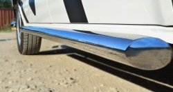 71 999 р. Правая защита порогов из круглой трубы диаметром 63 мм Russtal Volkswagen Transporter T6 дорестайлинг (2015-2019) (Защита порогов с со скосами на торцах (вариант 1))  с доставкой в г. Пермь. Увеличить фотографию 3