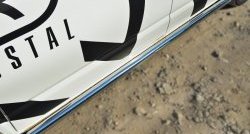 71 999 р. Правая защита порогов из круглой трубы диаметром 63 мм Russtal Volkswagen Transporter T6 дорестайлинг (2015-2019) (Защита порогов с со скосами на торцах (вариант 1))  с доставкой в г. Пермь. Увеличить фотографию 6