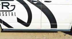 71 999 р. Правая защита порогов из круглой трубы диаметром 63 мм Russtal Volkswagen Transporter T6 дорестайлинг (2015-2019) (Защита порогов с со скосами на торцах (вариант 1))  с доставкой в г. Пермь. Увеличить фотографию 8