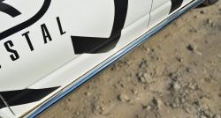 71 999 р. Правая защита порогов из круглой трубы диаметром 63 мм Russtal Volkswagen Transporter T6 дорестайлинг (2015-2019) (Защита порогов с со скосами на торцах (вариант 1))  с доставкой в г. Пермь. Увеличить фотографию 9