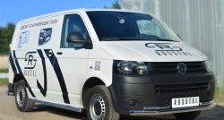 71 999 р. Правая защита порогов из круглой трубы диаметром 63 мм Russtal Volkswagen Transporter T6 дорестайлинг (2015-2019) (Защита порогов с со скосами на торцах (вариант 1))  с доставкой в г. Пермь. Увеличить фотографию 10