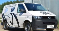 15 899 р. Широкая защита порогов SLITKOFF Volkswagen Transporter T6 дорестайлинг (2015-2019)  с доставкой в г. Пермь. Увеличить фотографию 3