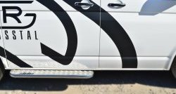 15 899 р. Широкая защита порогов SLITKOFF Volkswagen Transporter T6 дорестайлинг (2015-2019)  с доставкой в г. Пермь. Увеличить фотографию 4