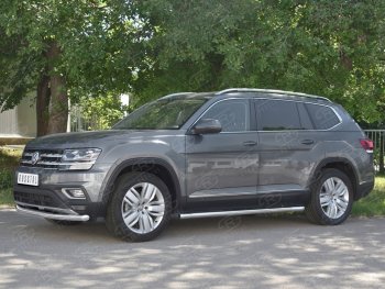 18 299 р. Защита переднего бампера (Ø63 мм, нержавейка) SLITKOFF  Volkswagen Teramont  CA1 (2016-2020) дорестайлинг  с доставкой в г. Пермь. Увеличить фотографию 2