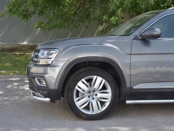 18 299 р. Защита переднего бампера (Ø63 мм, нержавейка) SLITKOFF  Volkswagen Teramont  CA1 (2016-2020) дорестайлинг  с доставкой в г. Пермь. Увеличить фотографию 3