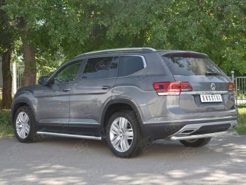 15 249 р. Защита заднего бампера (Ø63 мм, нержавейка) SLITKOFF  Volkswagen Teramont  CA1 (2016-2020) дорестайлинг  с доставкой в г. Пермь. Увеличить фотографию 2
