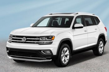 Защита переднего бампера Slitkoff (Ø 57 мм). Volkswagen Teramont  CA1 (2016-2020) дорестайлинг (Сталь с полимерным покрытием. Цвет: серебристый)