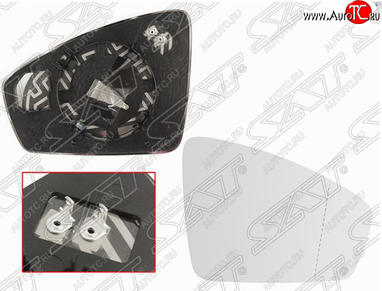 729 р. Правое полотно зеркала SAT (асферическое с обогревом) Volkswagen Tiguan Mk2 дорестайлинг (2016-2020)  с доставкой в г. Пермь