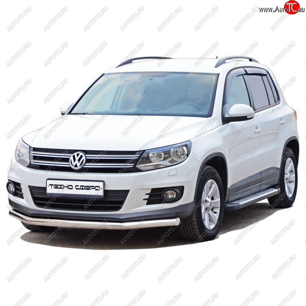 21 799 р. Порожки для ног Бумер (алюминий) Volkswagen Tiguan NF рестайлинг (2011-2017)  с доставкой в г. Пермь