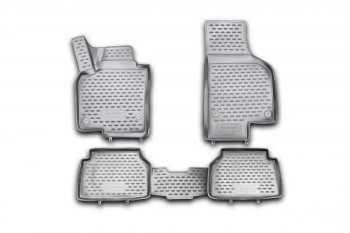 Комплект 3D ковриков салона Element (полиуретан) Volkswagen Tiguan NF дорестайлинг (2006-2011) (Черные)