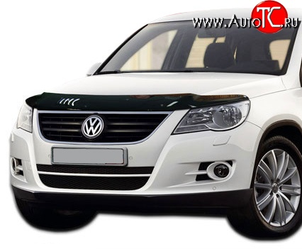 3 299 р. Дефлектор капота NovLine  Volkswagen Tiguan  NF (2006-2011) дорестайлинг  с доставкой в г. Пермь
