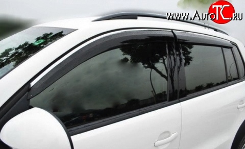 3 199 р. Дефлекторы окон (ветровики) Novline 4 шт Volkswagen Tiguan NF дорестайлинг (2006-2011)  с доставкой в г. Пермь