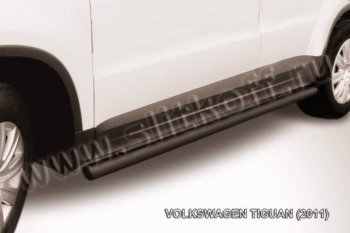 Защита порогов Slitkoff Volkswagen Tiguan  NF (2006-2011) дорестайлинг