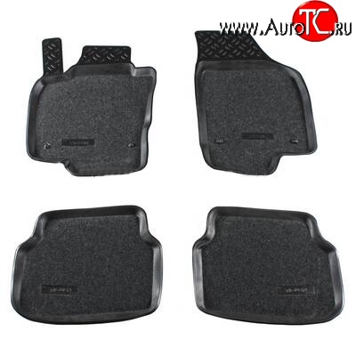 3 389 р. Комплект ковриков в салон Aileron 4 шт. (полиуретан, покрытие Soft)  Volkswagen Tiguan  NF (2006-2011) дорестайлинг  с доставкой в г. Пермь