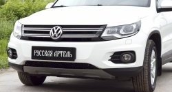 669 р. Реснички на фары RA  Volkswagen Tiguan  NF (2011-2017) рестайлинг (Неокрашенные)  с доставкой в г. Пермь. Увеличить фотографию 6