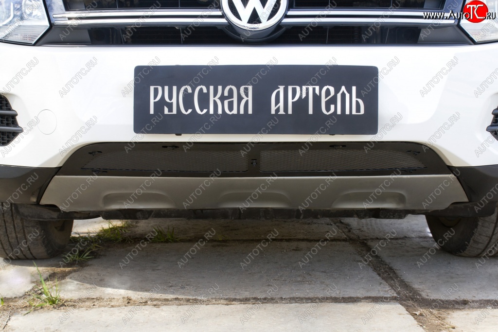 1 699 р. Защитная сетка решетки переднего бампера (Track & Field) РА Volkswagen Tiguan NF рестайлинг (2011-2017)  с доставкой в г. Пермь