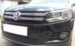 2 099 р. Сетка на бампер Sport&Style Russtal (черная) Volkswagen Tiguan NF рестайлинг (2011-2017)  с доставкой в г. Пермь. Увеличить фотографию 2