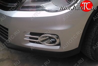 3 599 р. Подиумы противотуманных фар СТ Volkswagen Tiguan NF рестайлинг (2011-2017)  с доставкой в г. Пермь