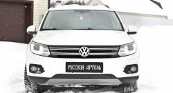 1 239 р. Зимняя заглушка решетки переднего бампера (Track & Field) РА Volkswagen Tiguan NF рестайлинг (2011-2017)  с доставкой в г. Пермь. Увеличить фотографию 3
