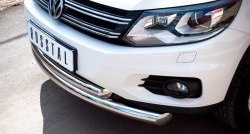 20 349 р. Защита переднего бампера (2 трубыØ76 и 63 мм, нержавейка, Track & Field) SLITKOFF Volkswagen Tiguan NF рестайлинг (2011-2017)  с доставкой в г. Пермь. Увеличить фотографию 3