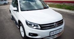 20 349 р. Защита переднего бампера (2 трубыØ76 и 63 мм, нержавейка, Track & Field) SLITKOFF Volkswagen Tiguan NF рестайлинг (2011-2017)  с доставкой в г. Пермь. Увеличить фотографию 4